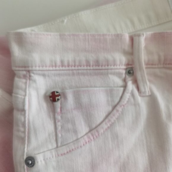 Hudson Lilly Midrise Skinny Jeans Light Pink White - Picture 9 of 13